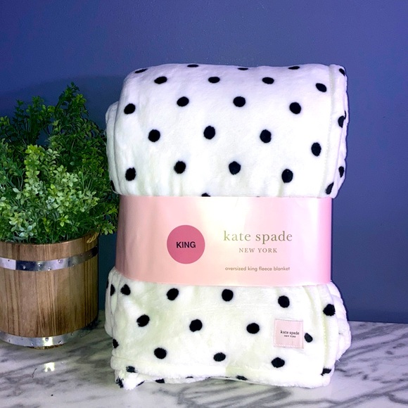 kate spade Bedding Kate Spade Polka Dots King Fleece Blanket Poshmark